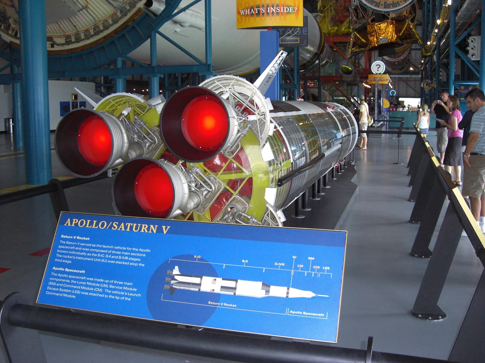 A scale model of the Saturn V rocket at Kennedy Space Center Visitor Complex, photographed in 2008.